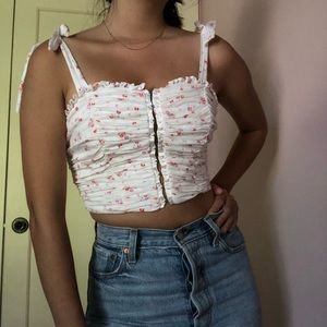 Urban Outfitters Floral Cropped Corset